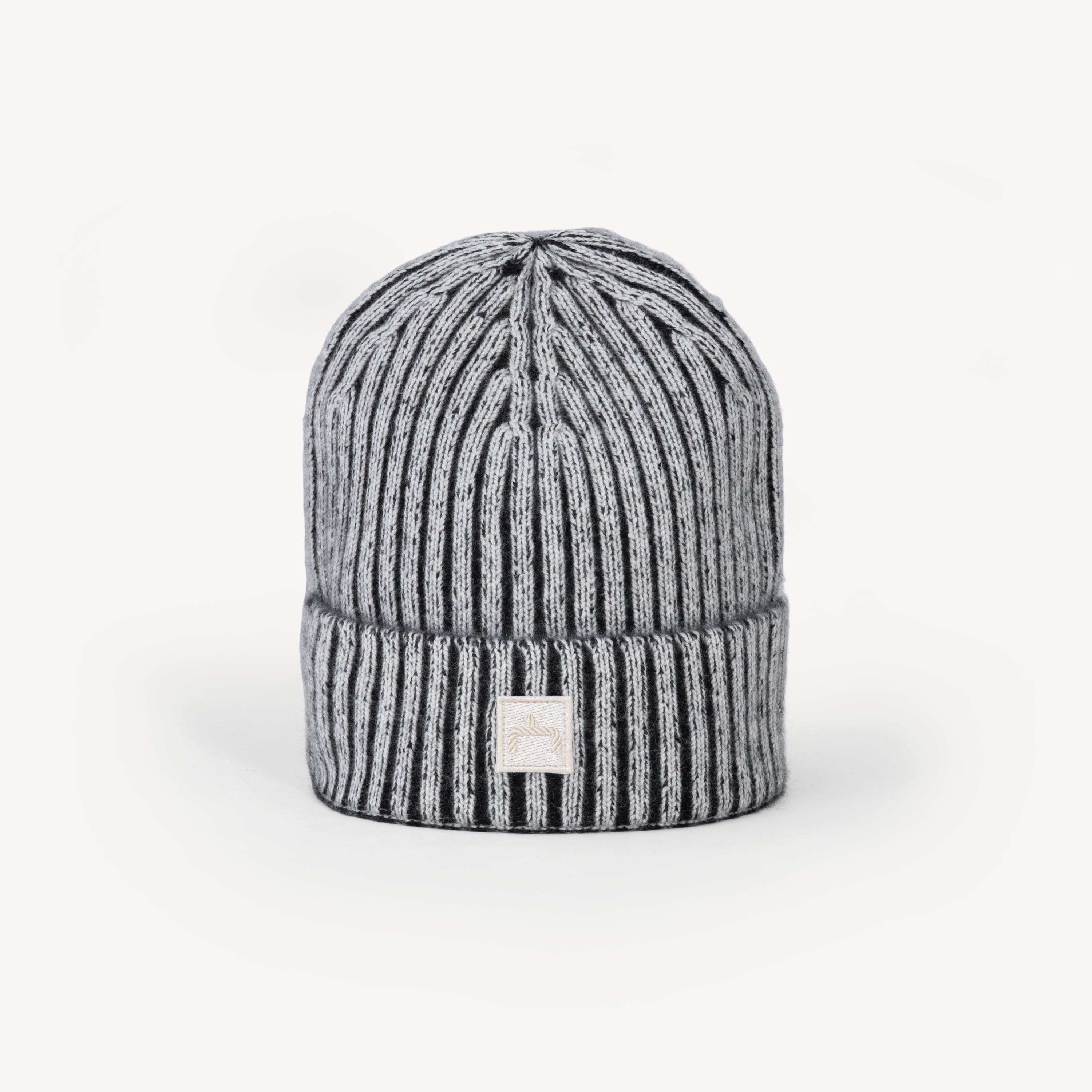 Cashmere Knit Beanie with Embroidered Logo